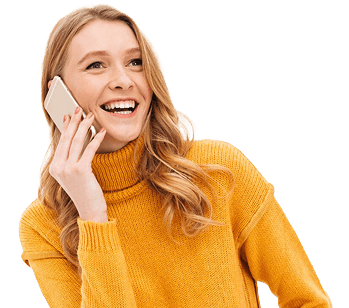 chica llamando por teléfono